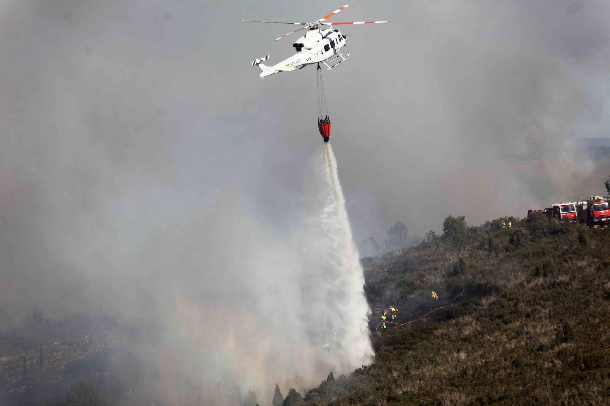 Galería de imágenes del incendio en Cabanes