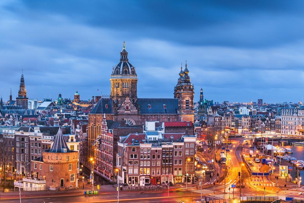 Vista aérea de Ámsterdam.