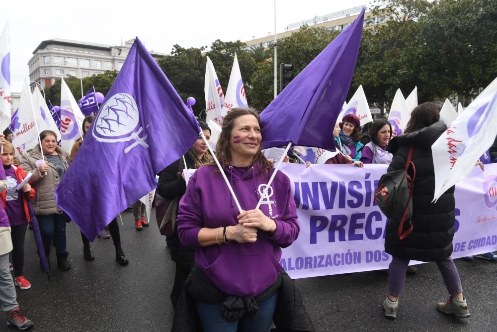 Unas 13.000 personas en el 8-M en A Coruña