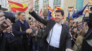 Alfonso Fernández Mañueco, en un acto del PP contra la amnistía.