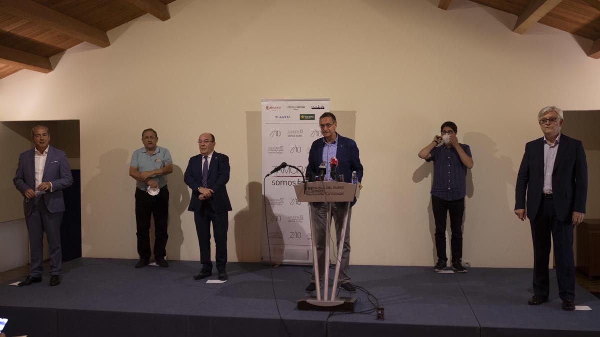 Francisco Prieto Toranzo en rueda de prensa junto a representantes de Zamora 10.