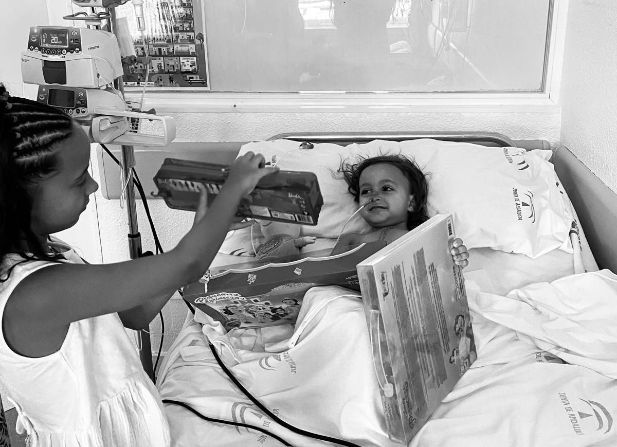 Alegría, durante su estancia en el hospital Reina Sofía.