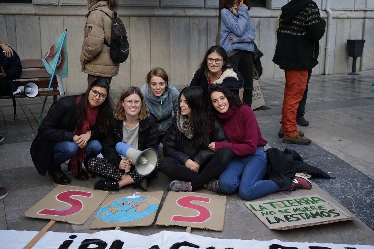 Activistas españolas de Fridays for Future.