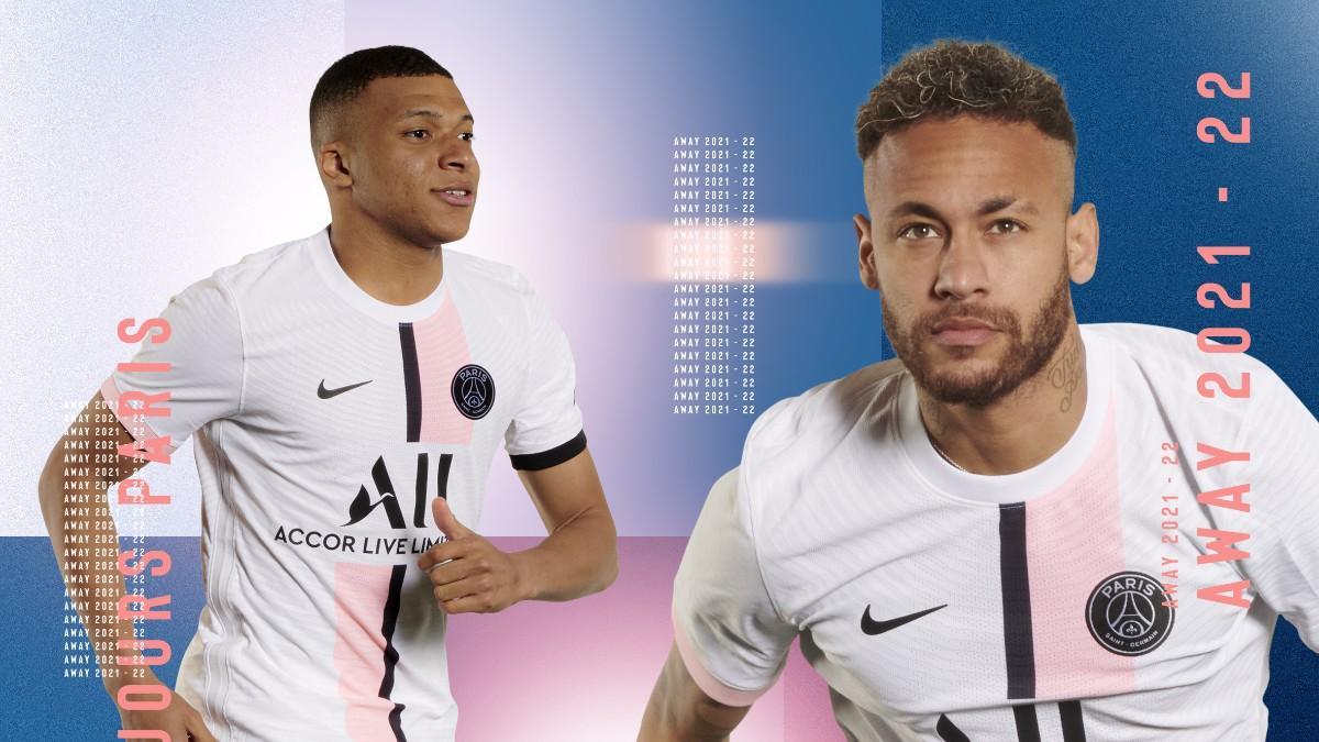 Neymar y Mbappé, en la presentación de la nueva camiseta del PSG