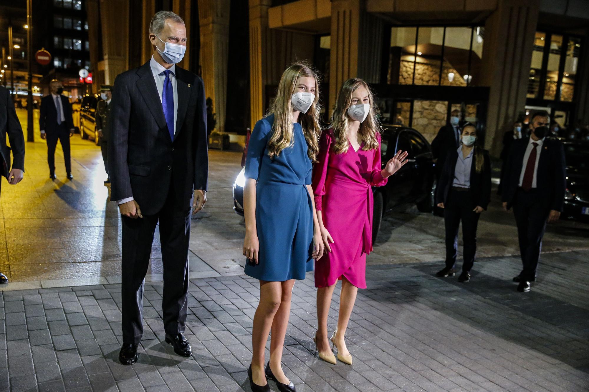 La Familia Real, tras el concierto en el Auditorio Príncipe Felipe