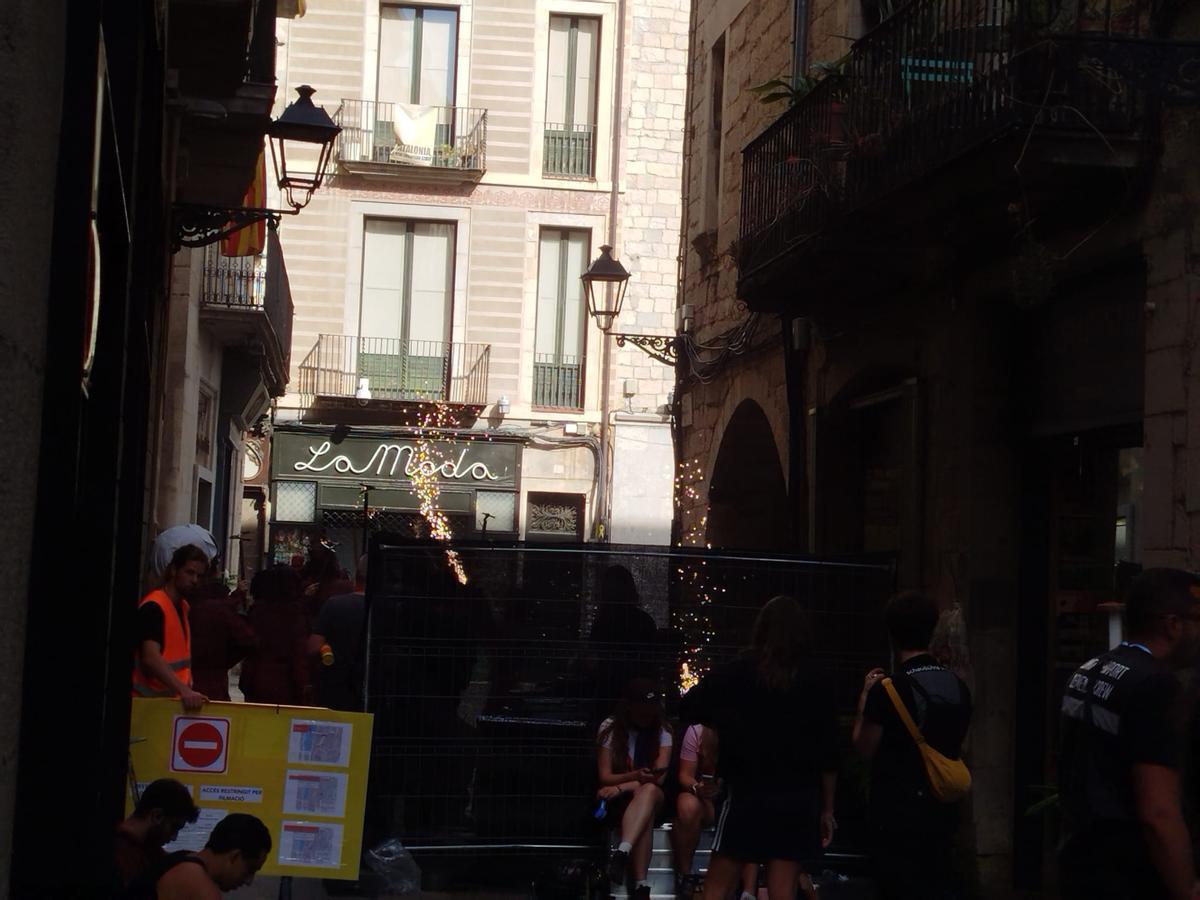 Figures que han fet els Diables de l'Onyar durant la gravació.