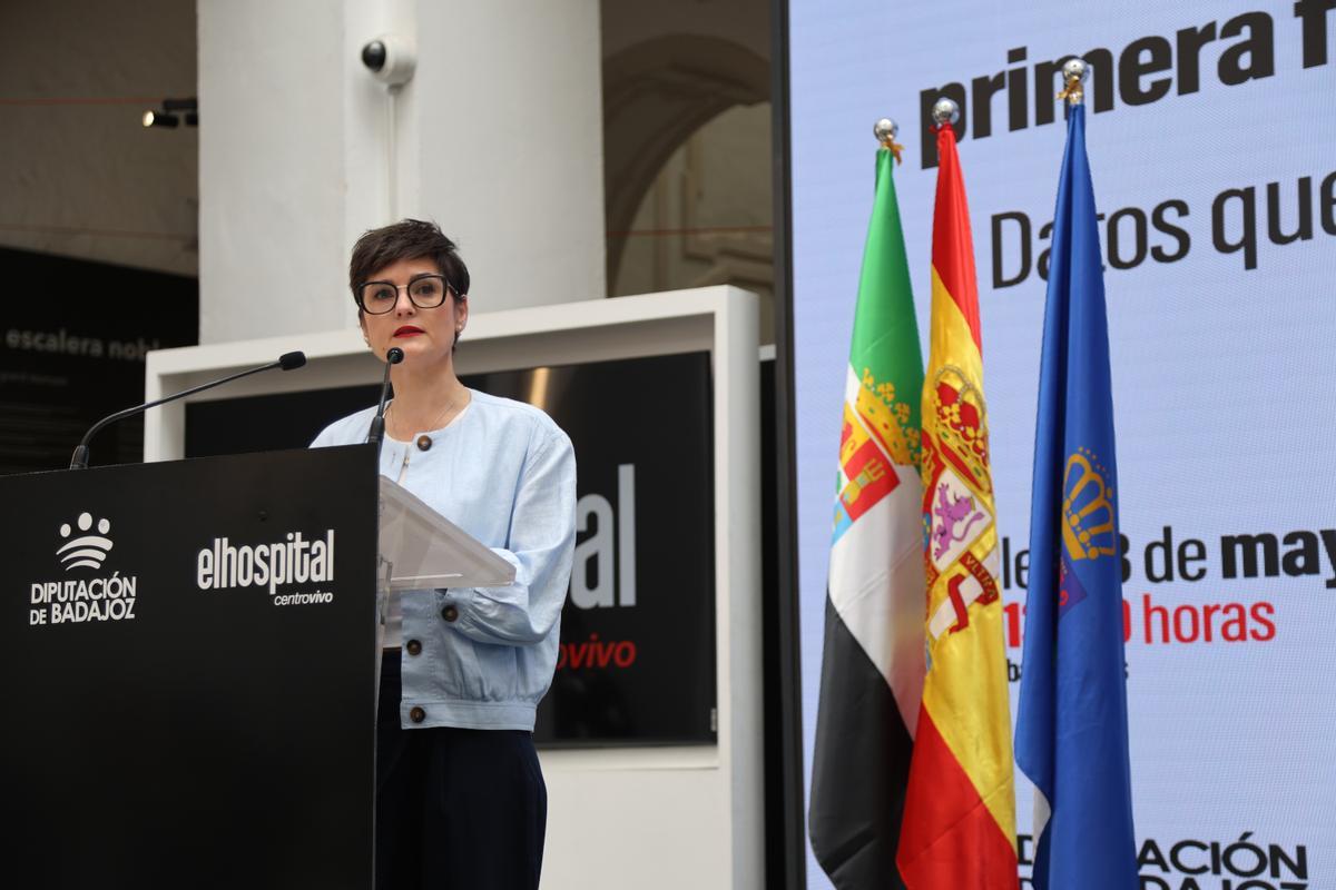 Raquel del Puerto durante el acto de clausura d la primera fase del proyecto Edint, en el Hospital Centro Vivo.