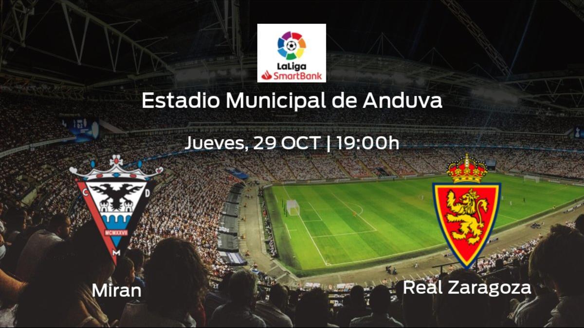 Jornada 9 de la Segunda División: previa del duelo CD Mirandés - Real Zaragoza