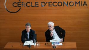 El presidente del Cercle dEconomia, Jaume Guardiola, y su director general, Miquel Nadal