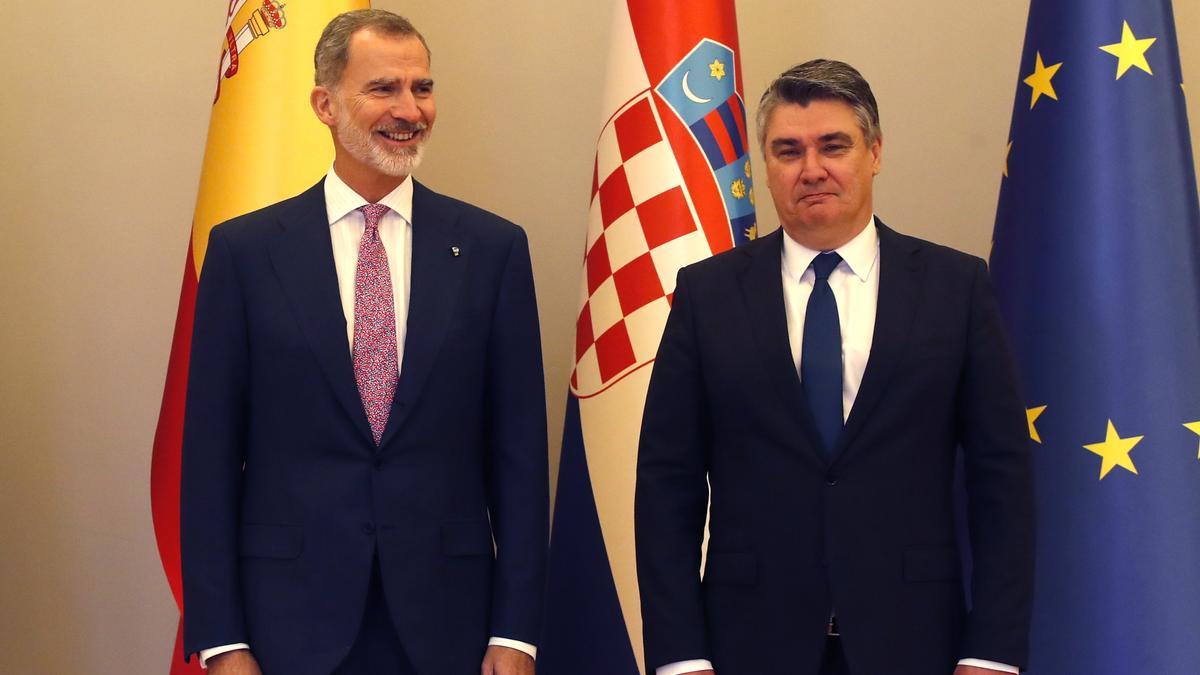 The King of Spain Felipe VI visits Zagreb