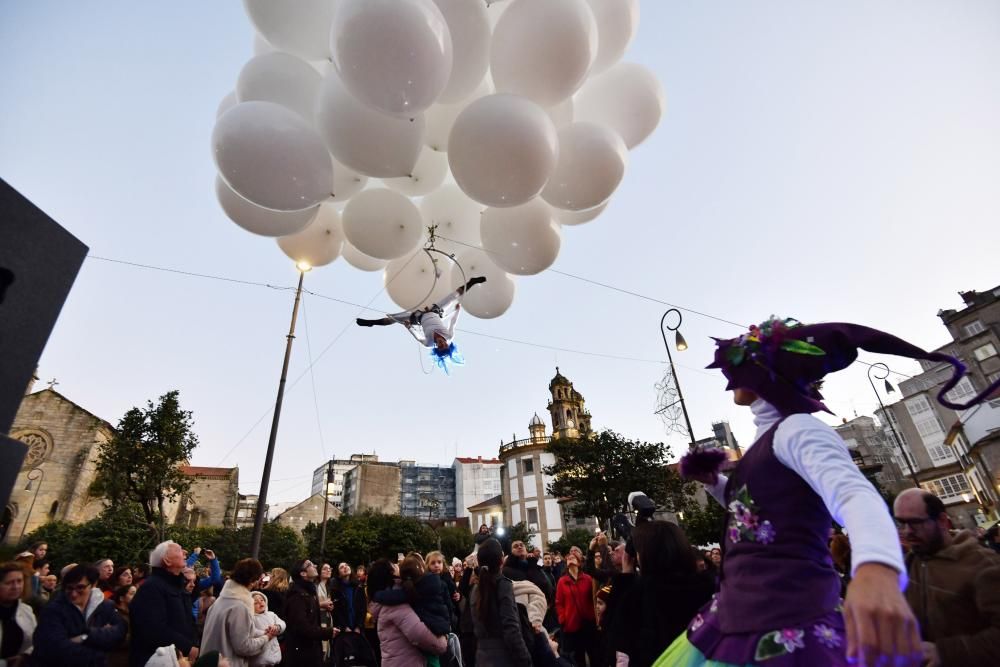 Navidad en Pontevedra 2019 | El arcoíris que aparece cada noche en la Boa Vila