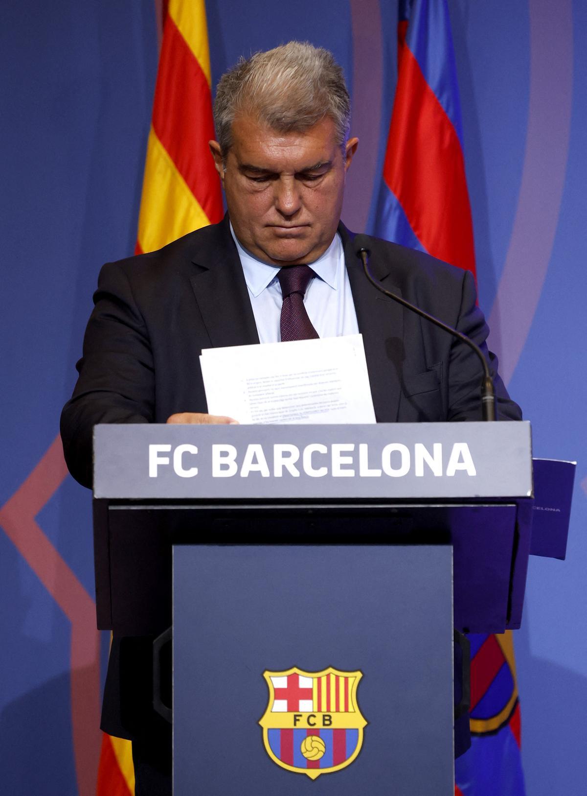 Joan Laporta comparece por el 'caso Negreira'