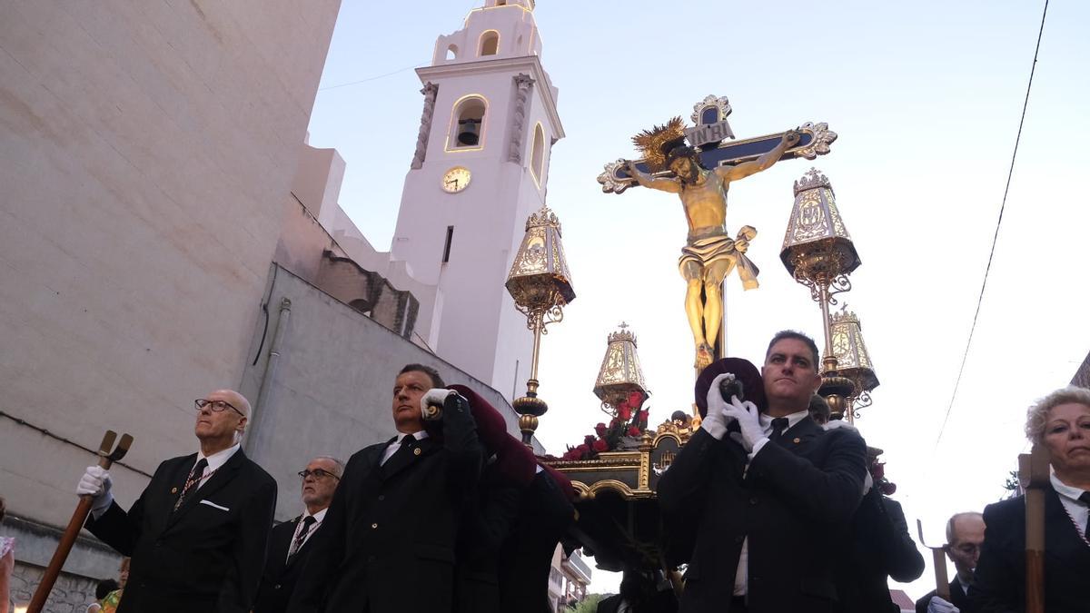 El Cristo del Buen Suceso al inicio de la procesión de este viernes 9 de septiembre.