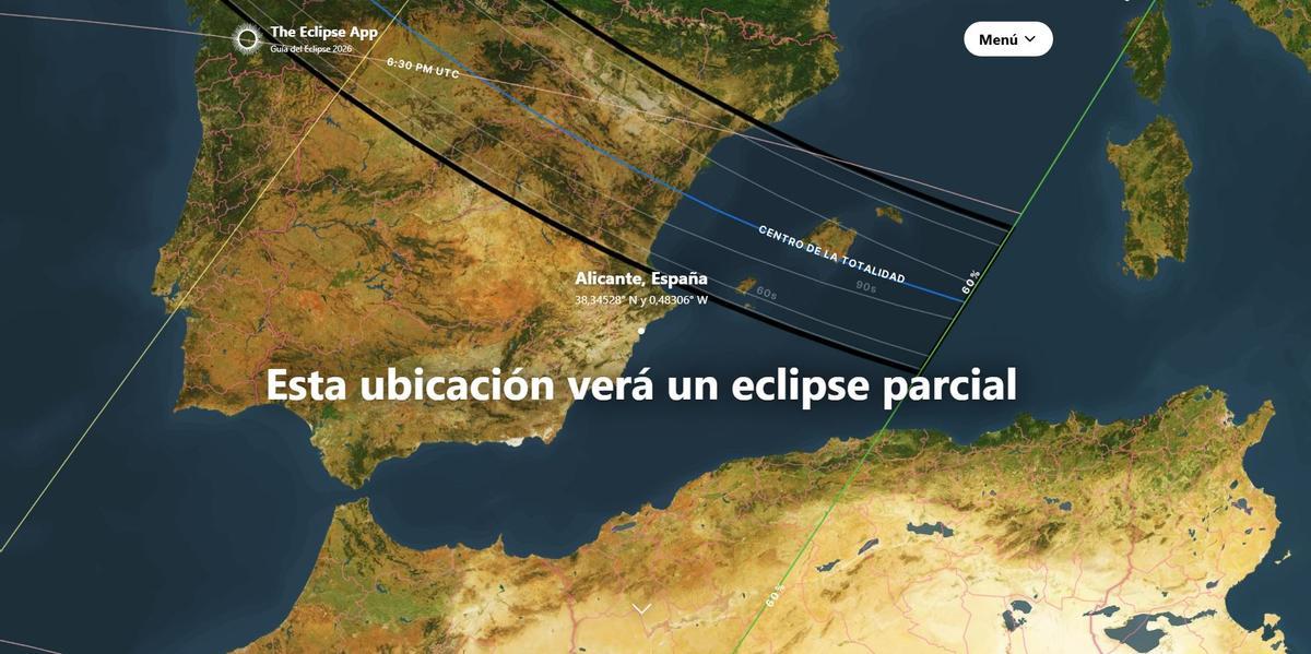 El eclipse total de 2026 será histórico en España y rozará Alicante: cómo verlo sin riesgos.