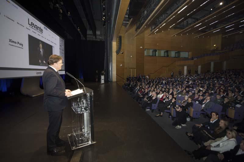 Ximo Puig, durante su discurso