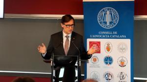 El president de la Generalitat, Salvador Illa, en su intervención en las jornadas del Consell de lAdvocacia Catalana