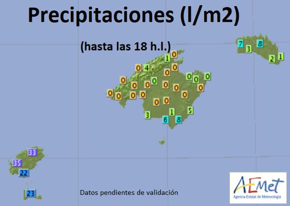 Mapa de precipitaciones.