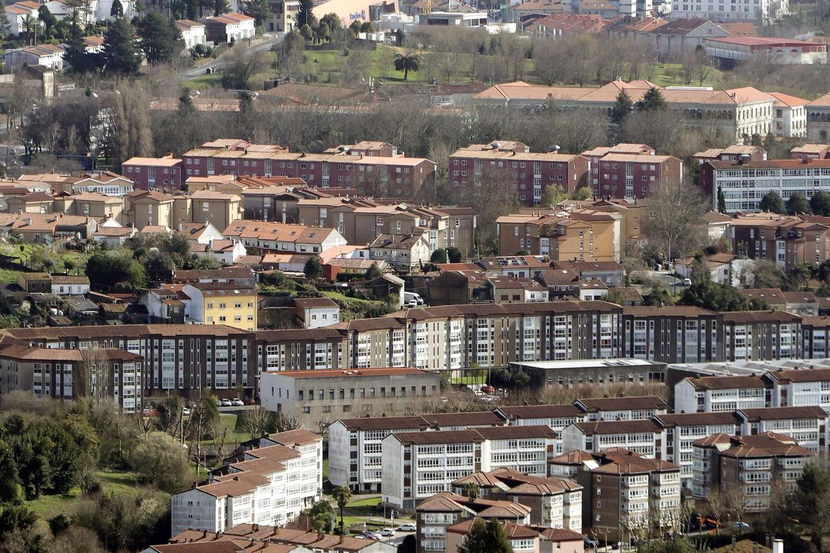 Vista del barrio de Vite, una de las zonas incluidas en las ayudas para rehabilitación del Concello de Santiago