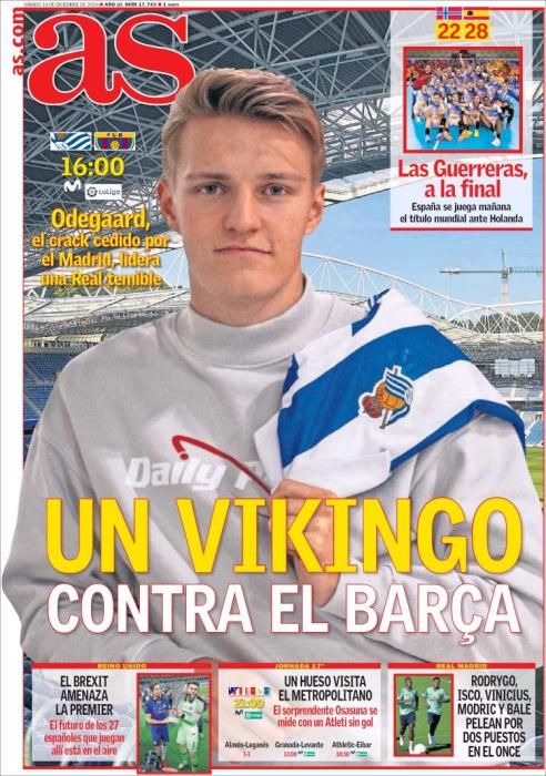 Las portadas deportivas de este sábado 14/12/2019