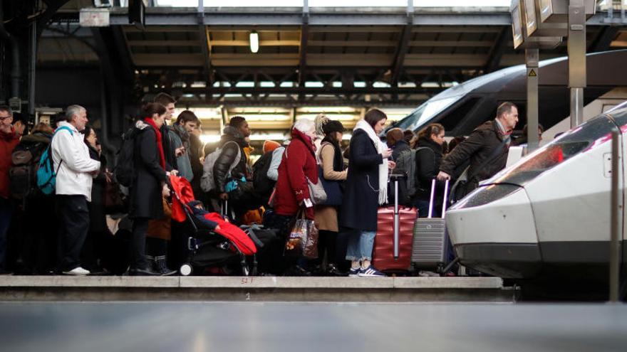 Huelga de trenes en Francia.