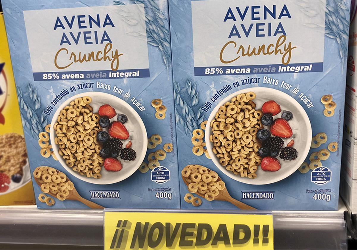 Los nuevos cereales Avena Crunchy, en el lineal de Mercadona.