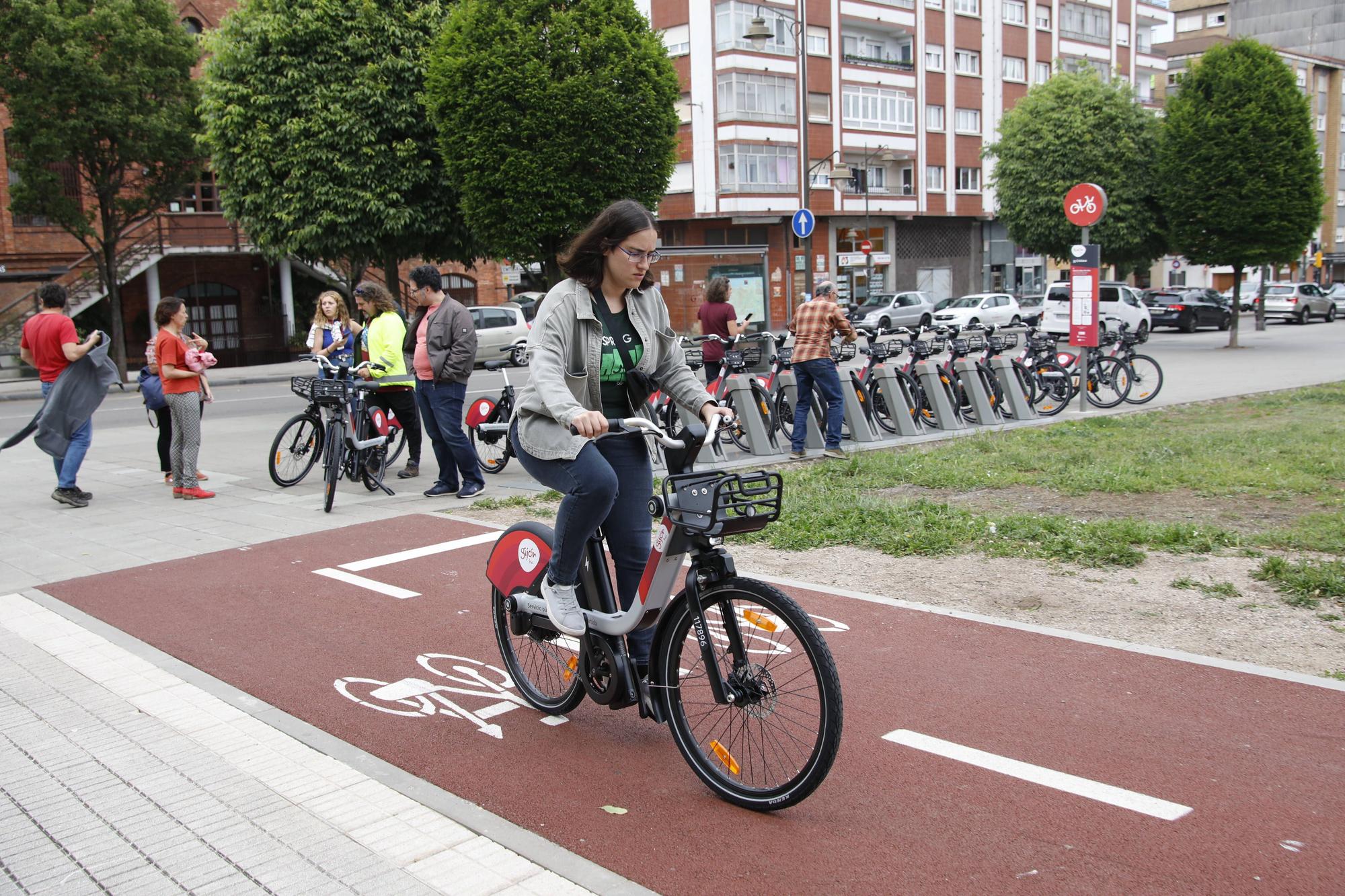 Las nuevas bicis eléctricas de Gijón arrancan su fase de pruebas