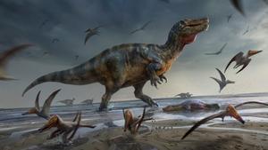 Ilustración del dinosaurio carnívoro