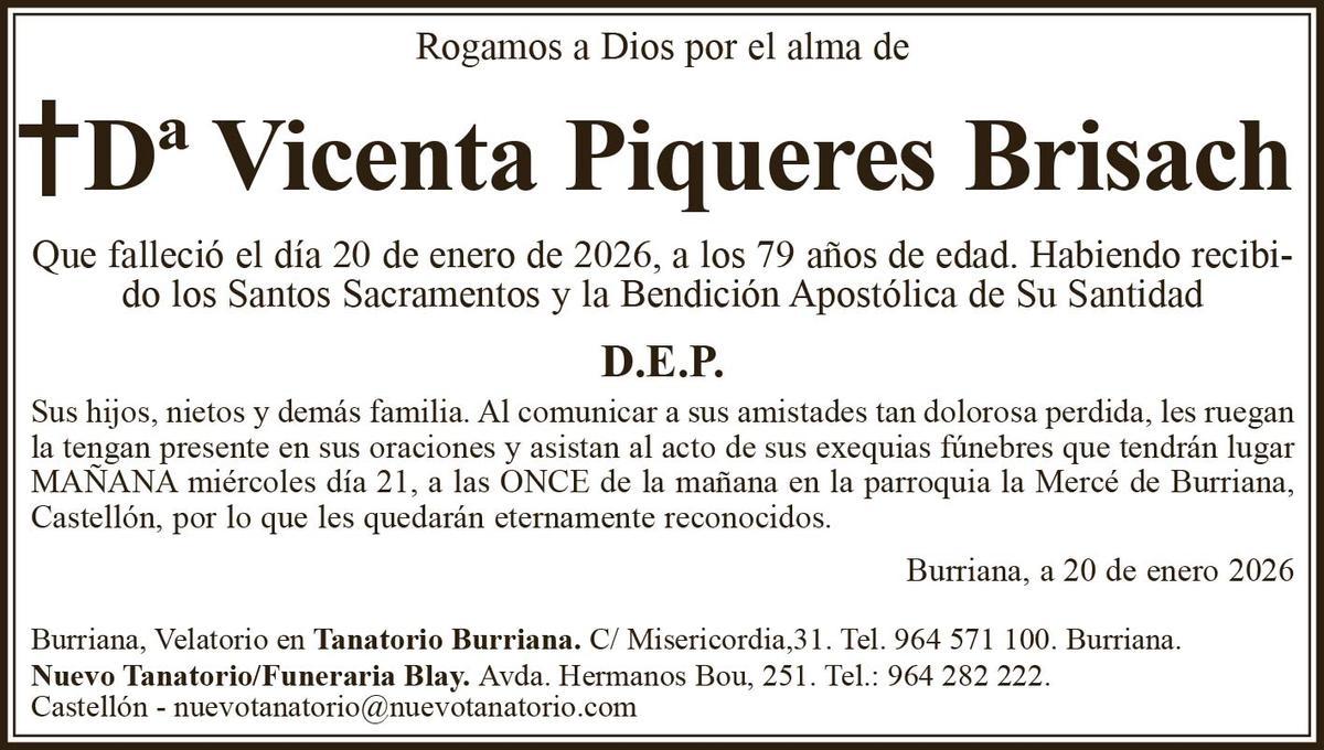 Dª Vicenta Piqueres Brisach