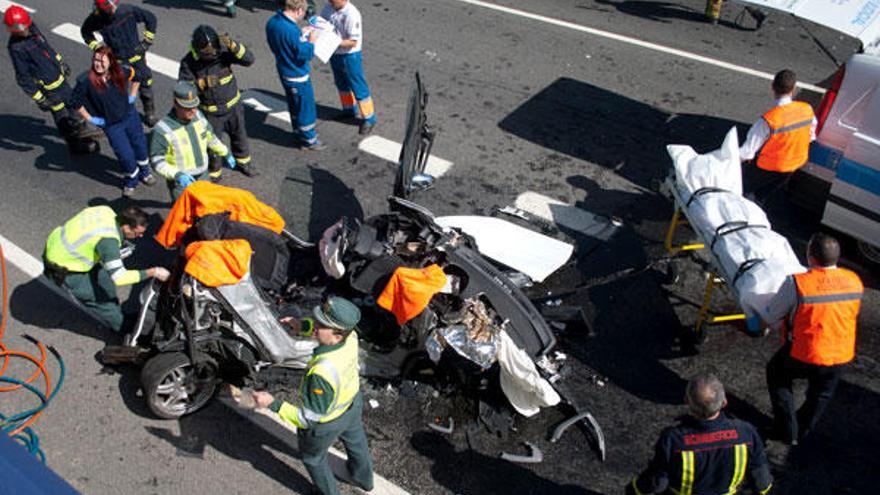 Dos muertos en un accidente en San Cibrao das Viñas