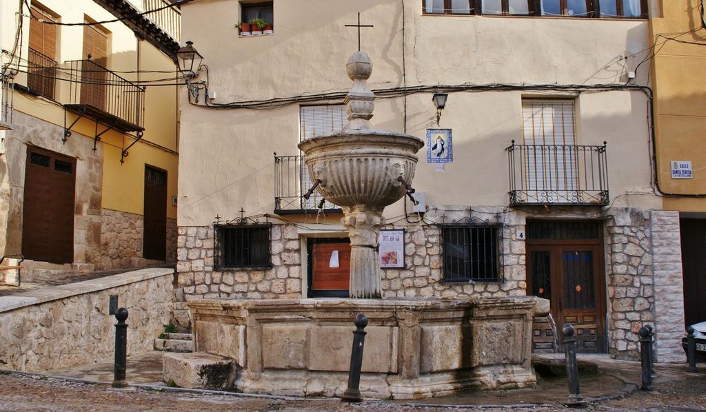 La Fuente de los Cuatro Caños en Pastrana, en Guadalajara