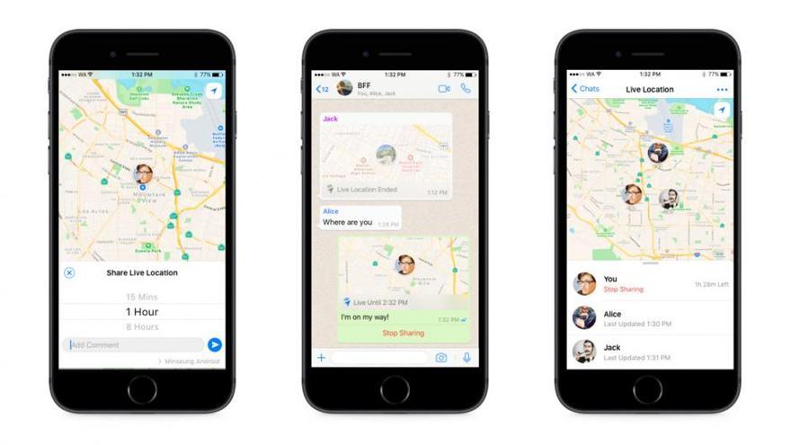 Whatsapp permitirá compartir la ubicación en tiempo real en un mapa