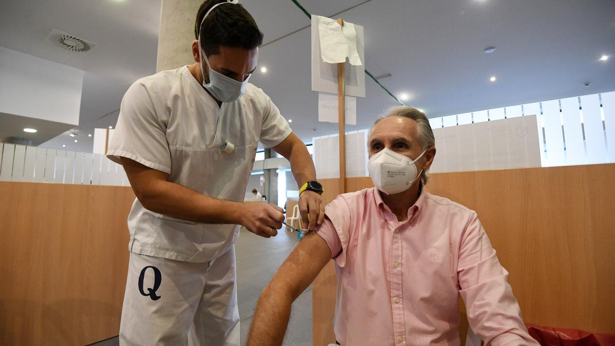 Vacunación contra el COVID en Pontevedra.