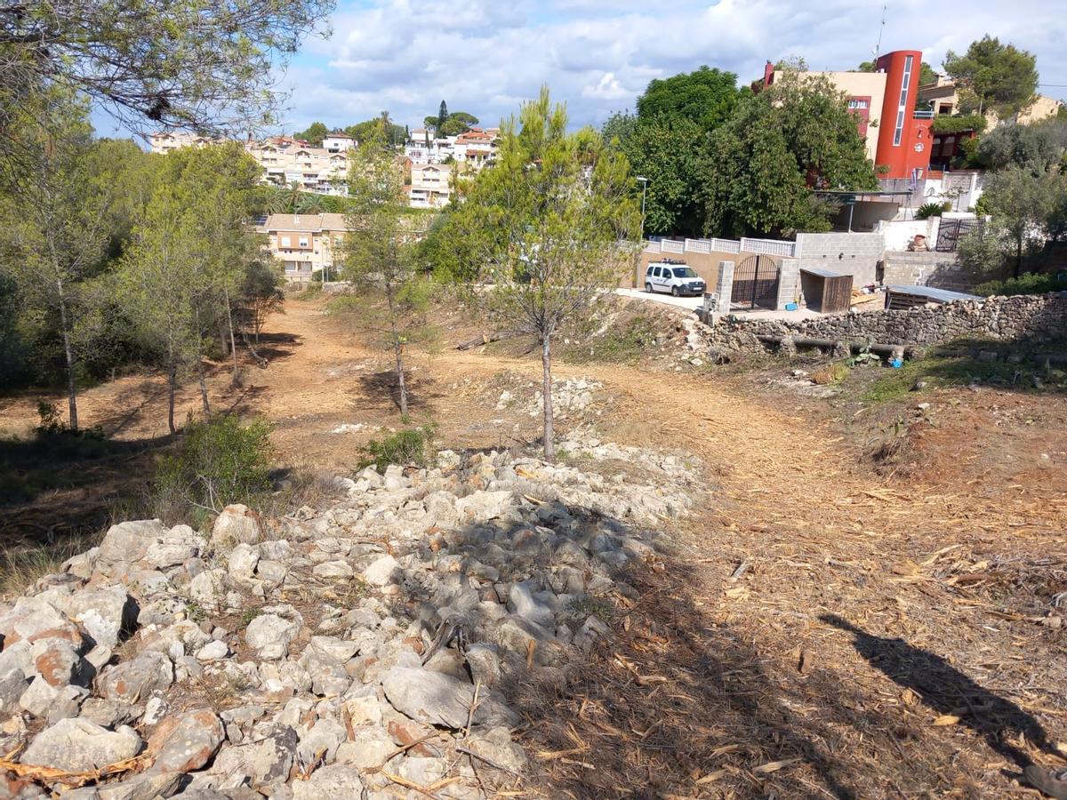 Uno de los bordes de la urbanización con la fja de autoprotección ya ejecutada.