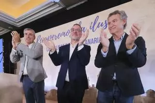 Alberto Núñez Feijóo y Manuel Domínguez presentan a Poli Suárez como candidato a la alcaldía de Las Palmas de Gran Canaria