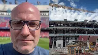 Miguel Ángel Román analiza cómo están avanzando las obras en el Spotify Camp Nou: "Es fundamental cuidar esta zona del estadio"