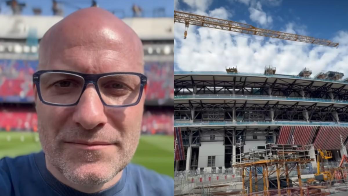 Miguel Ángel Román analiza cómo están avanzando las obras en el Spotify Camp Nou