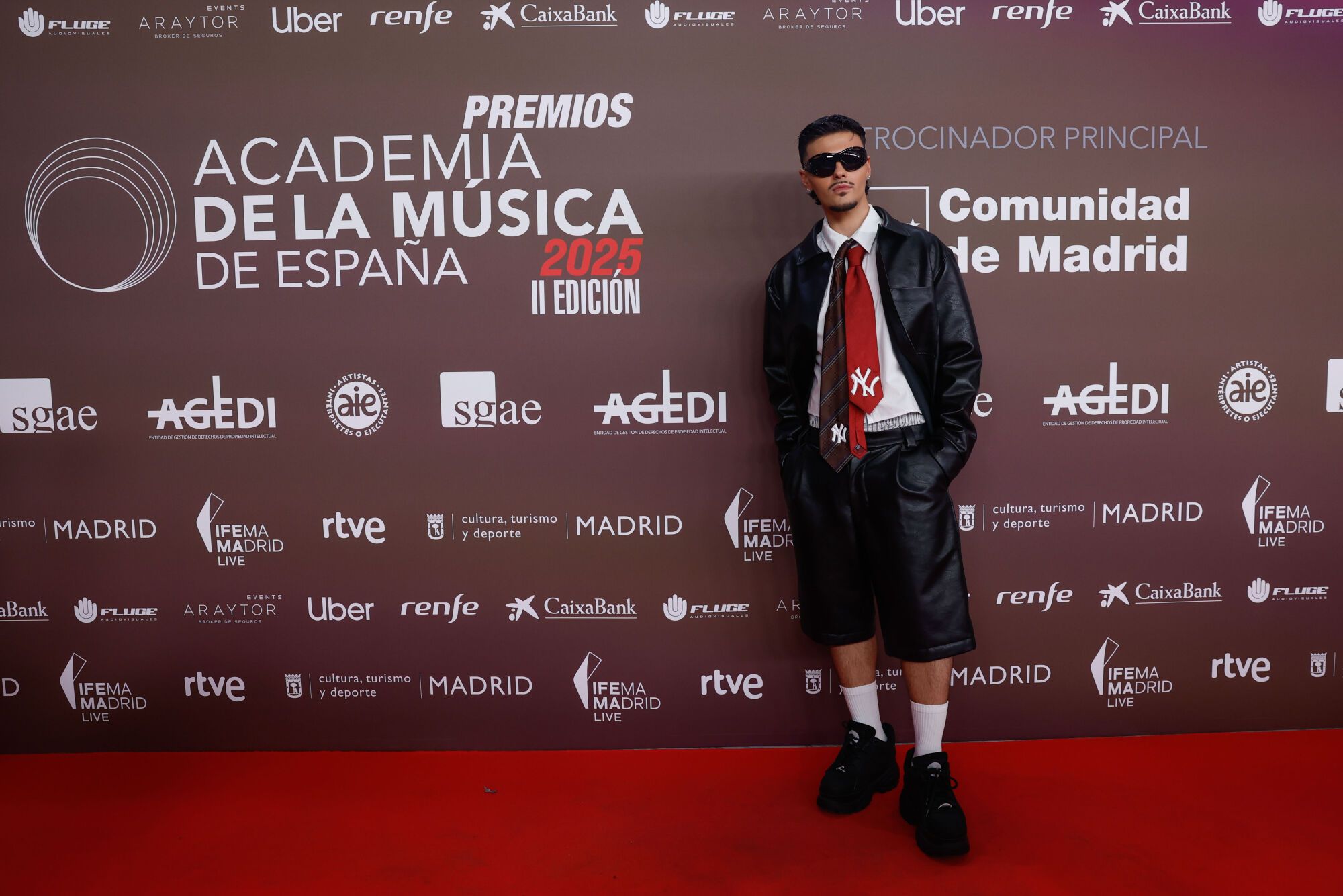 MADRID, 04/06/2025.- El cantante y compositor Abraham Mateo a su llegada a la II Edición de los premios de la Academia de la Música de España este miércoles, en Madrid. EFE/ Juanjo Martín