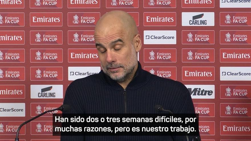 Guardiola: "La única buena noticia es que ya estamos clasificados"
