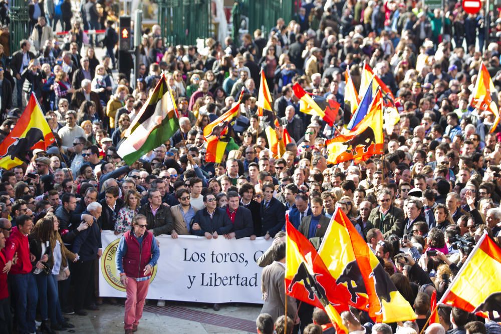 Masiva manifestación taurina en Valencia