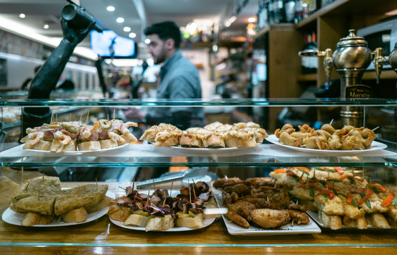 Tapas de un restaurante