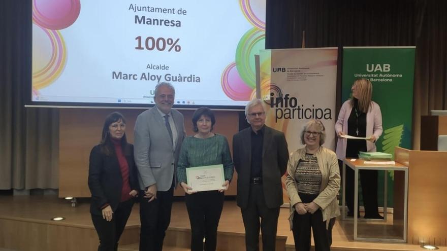 La UAB premia la transparència informativa de la web de l’Ajuntament de Manresa