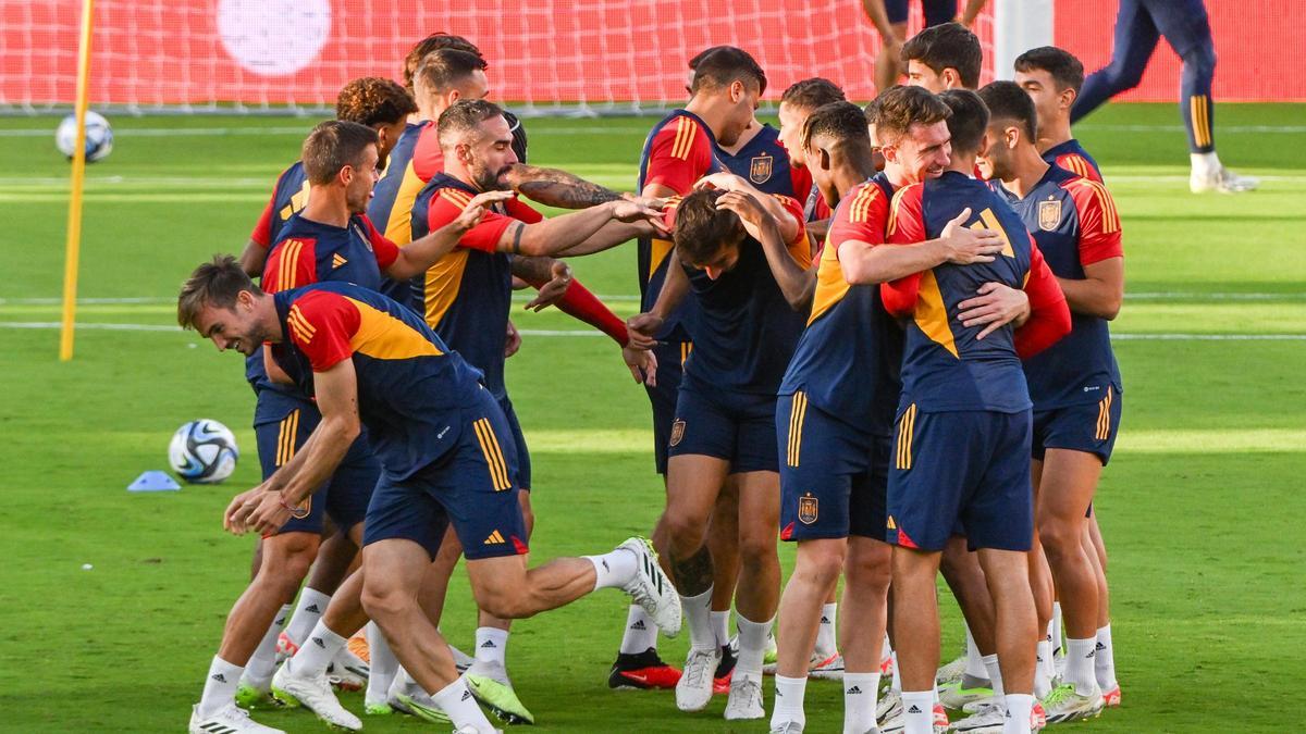 Entrenamiento de la selección en Granada