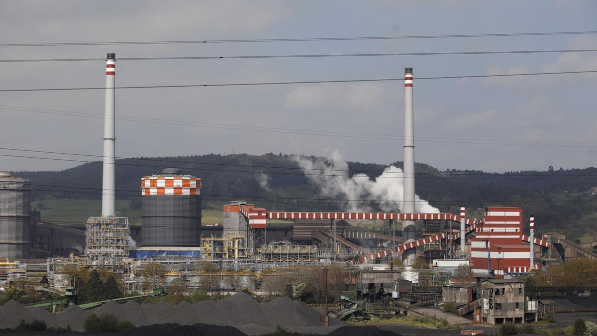 Instalaciones de Arcelor en Gijón.