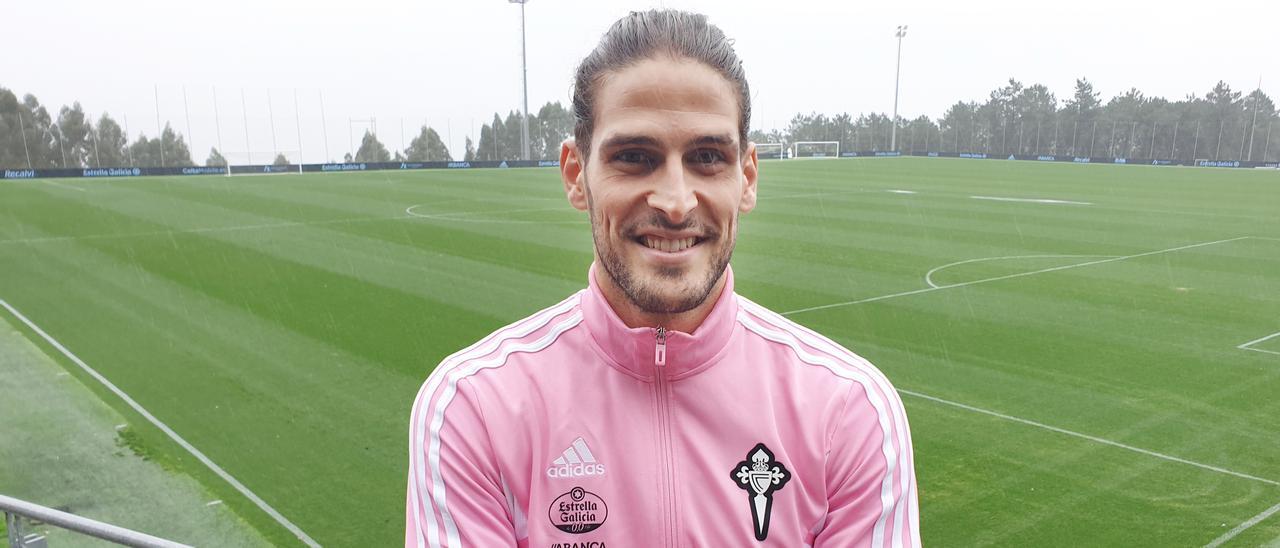 Gonçalo Paciencia, ayer, en la ciudad deportiva Afouteza.