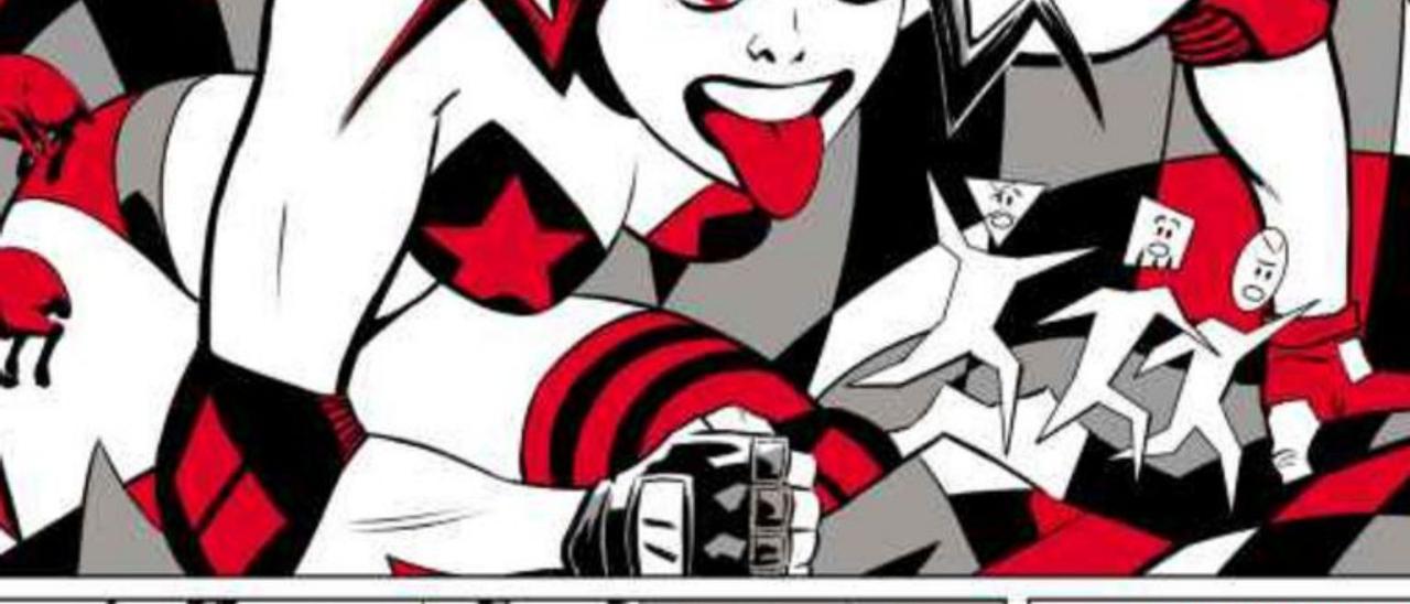 Viñeta de ‘Vida y muerte de Harley Quinn’. |