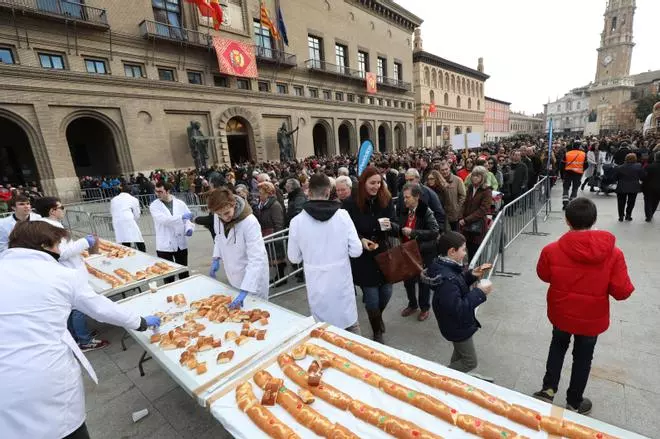El roscón gigante de EL PERIÓDICO DE ARAGÓN volverá a protagonizar la jornada de San Valero en Zaragoza
