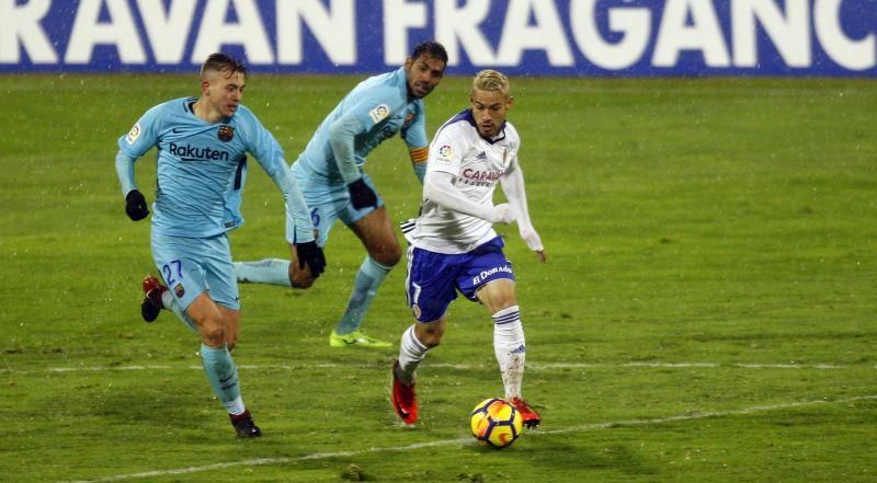 Imágenes del Real Zaragoza-Barcelona B