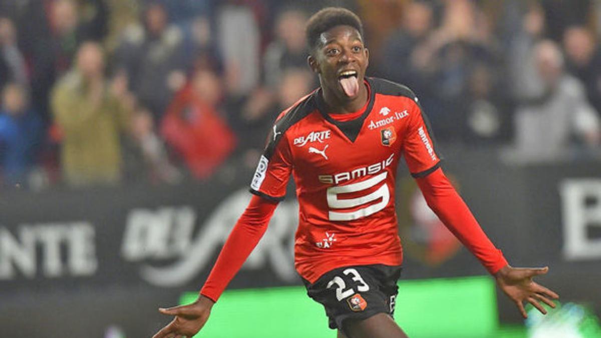 Ousmane Dembélé se mostró al mundo en el Rennes