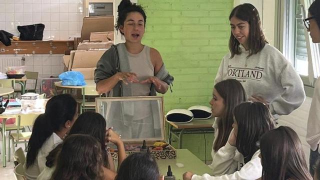 Un momento del taller en las instalaciones del CEIP Seara | FDV