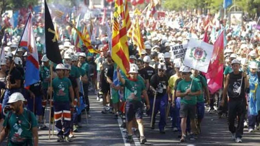 Los mineros &#039;toman&#039; el Paseo de La Castellana